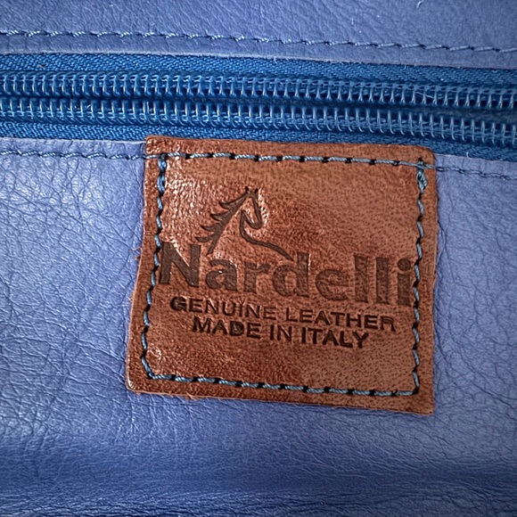 Blue Leather Tote Bag - Picture 3 of 5